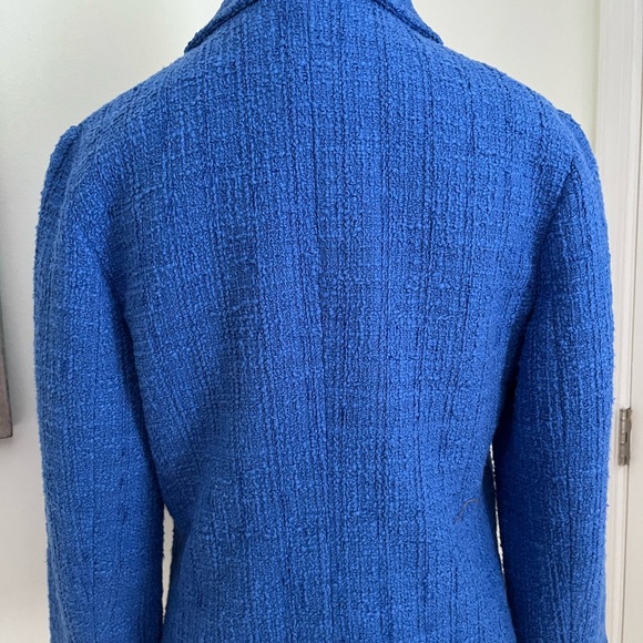 Kate Spade Royal Blue Boucle Jacket Size 6 - Picture 11 of 11